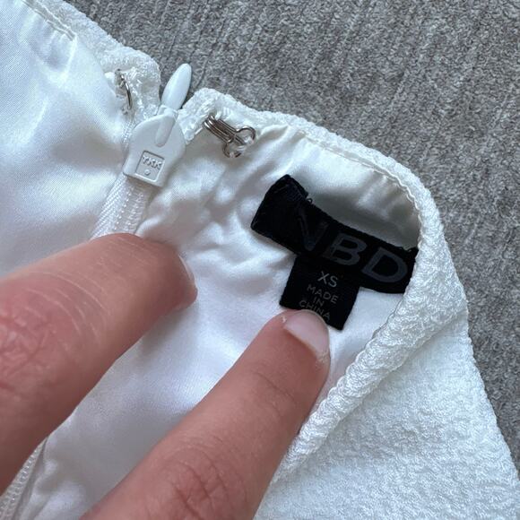 NBD White Cut-Out Halter Midi Dress - Picture 5 of 6